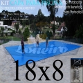 Capa para Piscina Super M: 18,0 x 8,0m PP/PE Cor Azul / Preto 120 molas 120 lonafix 10 Pet-Bóias Capa para Piscina Super M: 18,0 x 8,0m PP/PE Cor Azul / Preto 120 molas 120 lonafix 10 Pet-Bóias